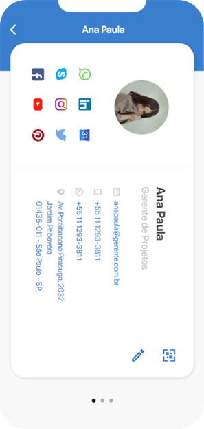 Os Cartões SYOOU possuem links interativos ativados pelos aplicativos já instalados em seu celular.