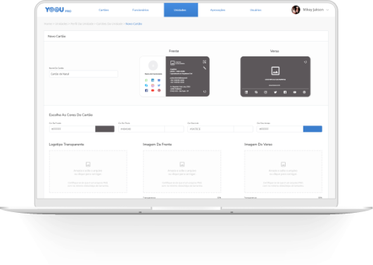 Crie cartões digitais personalizados para os colaboradores da sua empresa